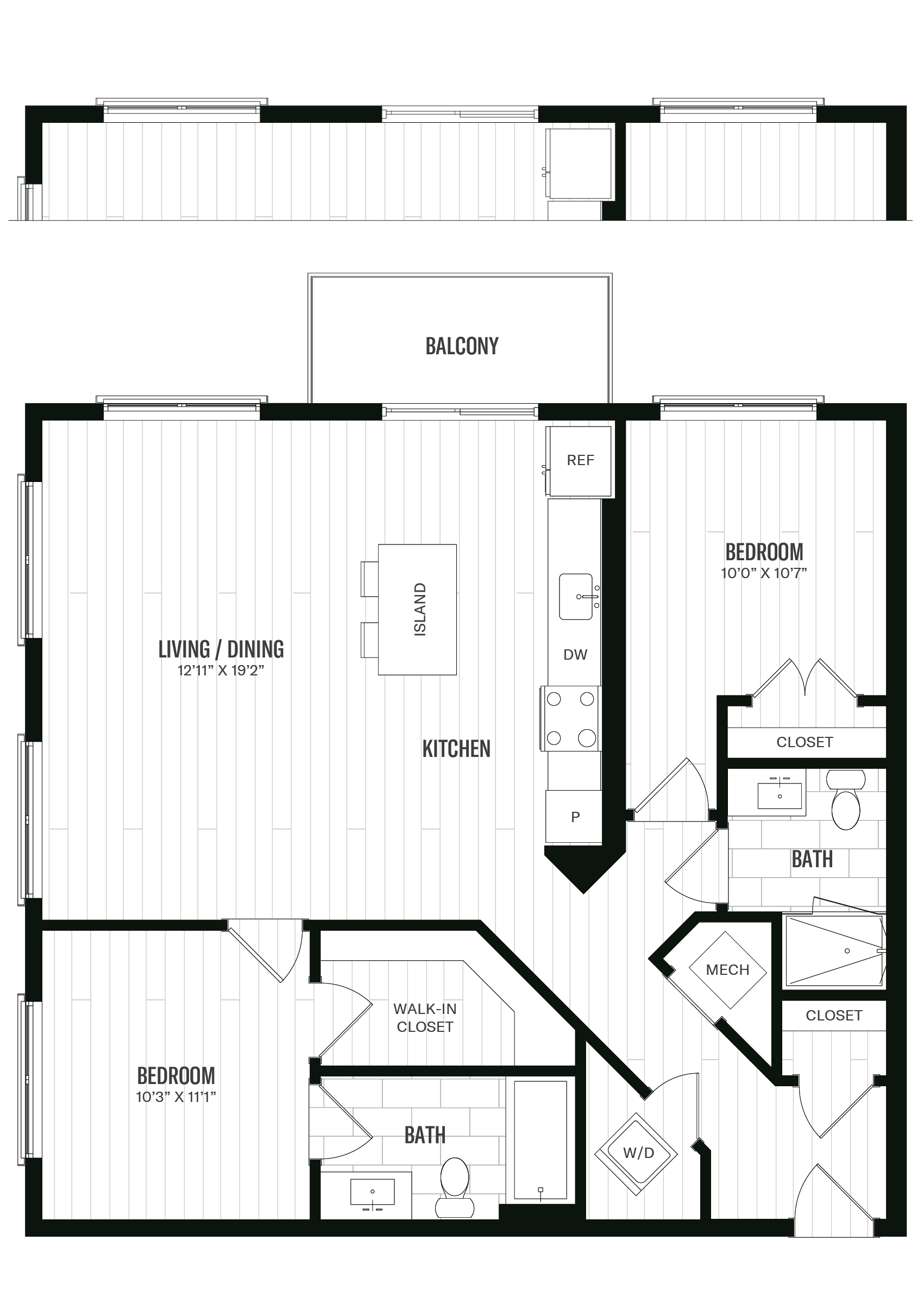 Floorplan image of unit 436